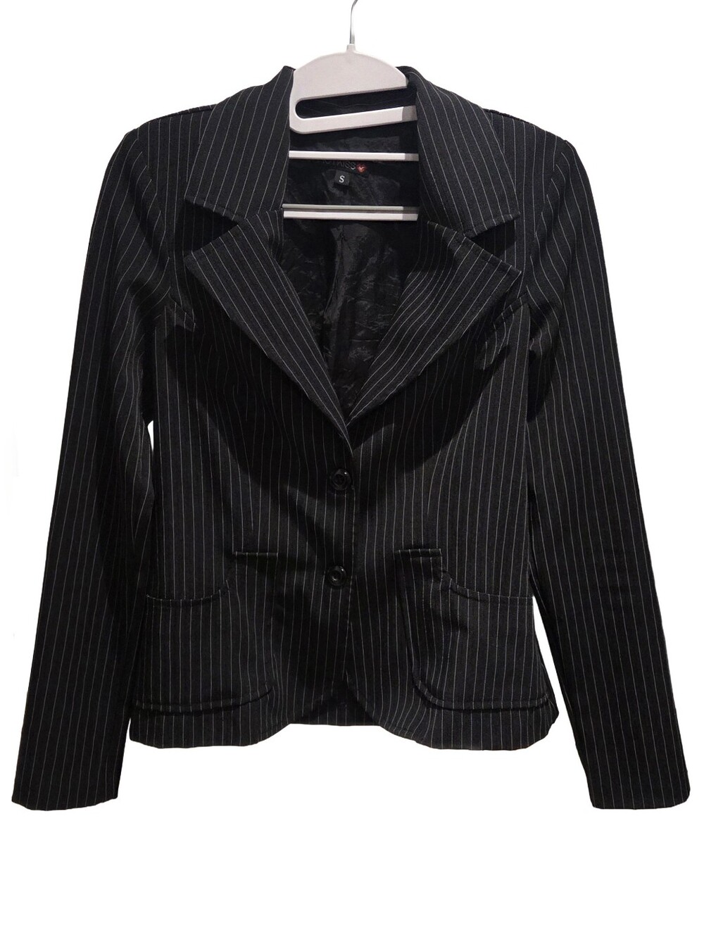 Vintage Hot Kiss Black Pinstripe Blazer